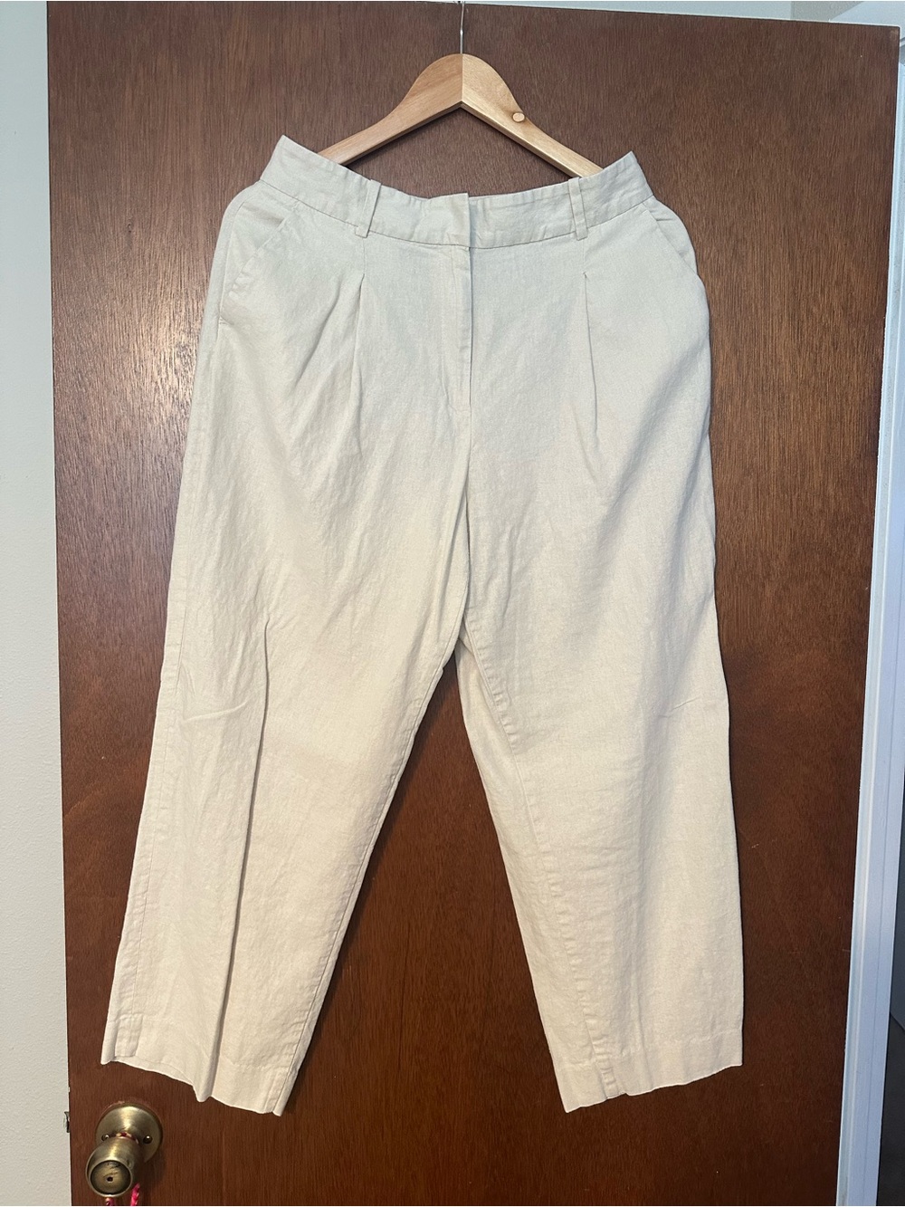 ZARA Linen Khaki Pants